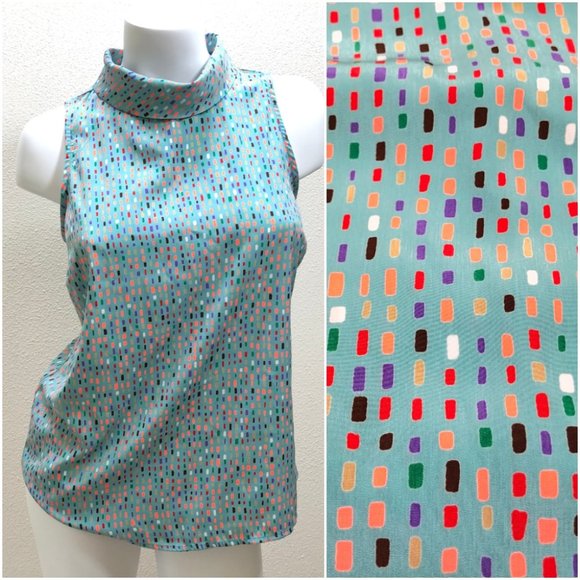 Olivia Moon Tops - Olivia Moon Mock Neck Sleeveless Top Blouse ExpZip